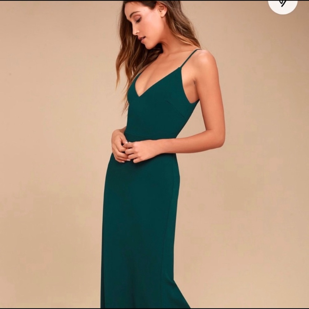 Infinite Glory Forest Green Dress